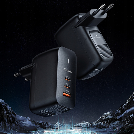 MCDODO SZYBKA ŁADOWARKA SIECIOWA ZASILACZ KOSTKA 3X USB-C PD USB-A GAN 65W