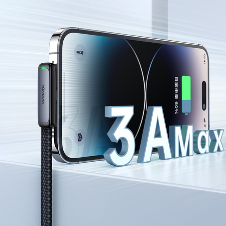 MCDODO ANGLE CABLE USB-C LIGHTNING FLAT 36W FOR IPHONE 12 13 14 BLACK 1M