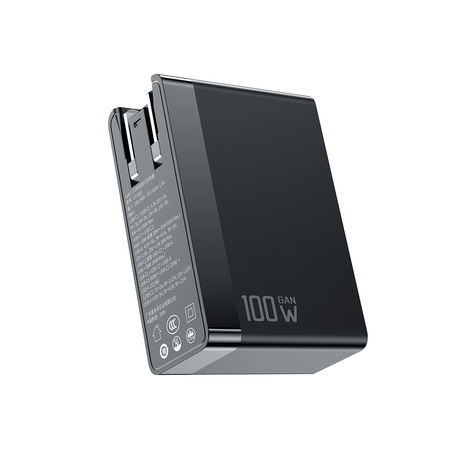 Încãrcãtor rapid Mcdodo GaN pentru telefon, laptop USB-C PD USB-A QC 100W negru