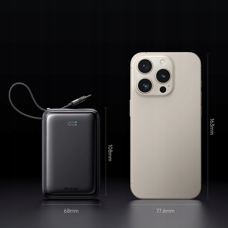 MCDODO POWERBANK 20000MAH DO TELEFONU Z WBUDOWANYM KABLEM 3 X USB-C USB-A