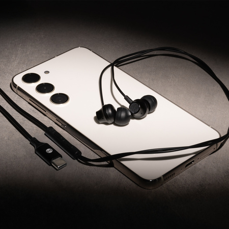Forever słuchawki przewodowe EP-02 dokanałowe  USB-C czarne