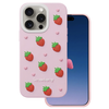 Nakładka Strawberry do iPhone 14 Pro / 15 Pro 6,1" różowa