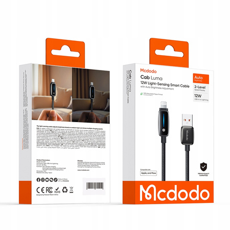 MCDODO ŁADOWARKA KABEL USB-A SZYBKIE ŁADOWANIE DO IPHONE LIGHTNING 1M 12W