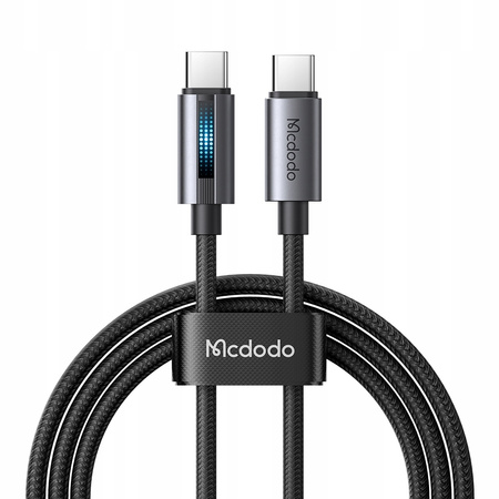 MCDODO KABEL USB-C SZYBKIE ŁADOWANIE DO SAMSUNG APPLE USB TYP C 100W 1M LED