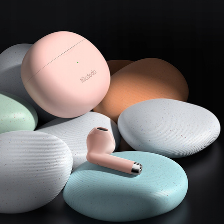 Cã?ti wireless intraauriculare Mcdodo cu husã BT 5 roz