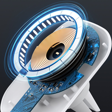 Uchwyt samochodowy Mcdodo z ³adowark¹ magnetyczn¹ do iPhone 12 13 bia³y