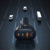 MCDODO POWERFUL FAST CAR CHARGER WITH METER 3XUSB USB-C 128W LED