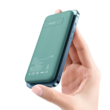 Baterie externã Mcdodo 10000mAh PD 3.0 pentru iPhone, încãrcare magneticã, verde