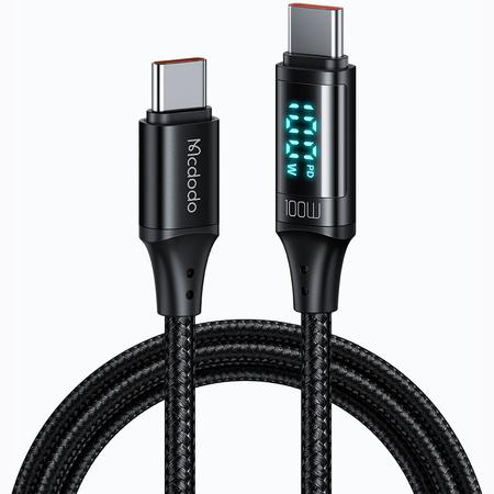 Mcdodo  Kabel do telefonu z wyświetlaczem Digital PRO  PD USB-C 100W 1,2m