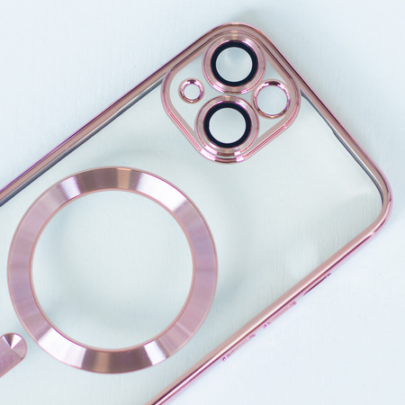 Nakładka Color Chrome Mag do iPhone 16e / 17e różowo-złota