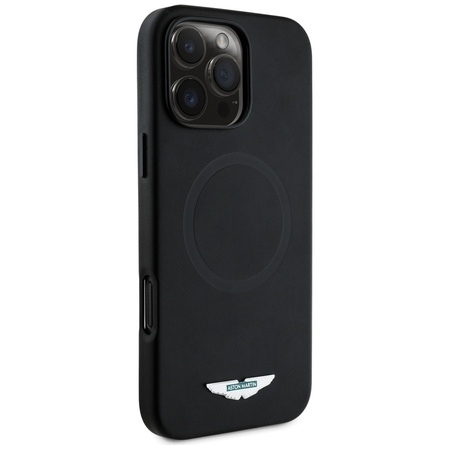 Etui Aston Martin HC FW Logo do iPhone   16 Pro Max MagSafe czarny