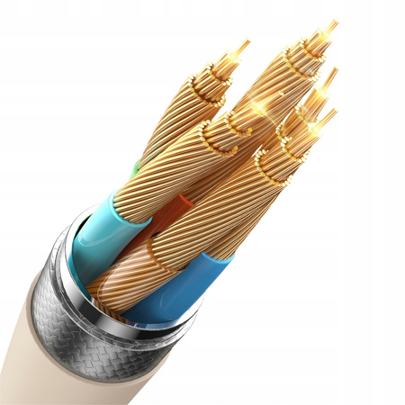 MCDODO KABEL USB-C SZYBKIE ŁADOWANIE DO SAMSUNG APPLE USB TYP C 65W 1M LED BEŻOWY