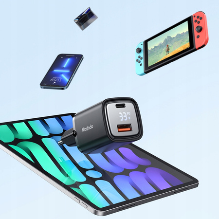 USB/USB-C-Ladegerät, Nano, mit Display, Gan 33W Pd, Mcdodo