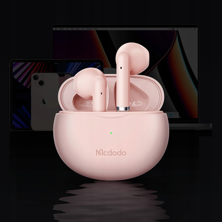 Cã?ti wireless intraauriculare Mcdodo cu husã BT 5 roz