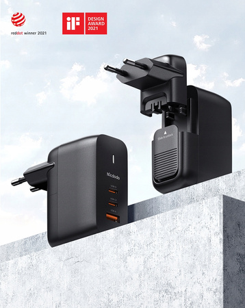 MCDODO SZYBKA ŁADOWARKA SIECIOWA ZASILACZ KOSTKA 3X USB-C PD USB-A GAN 65W