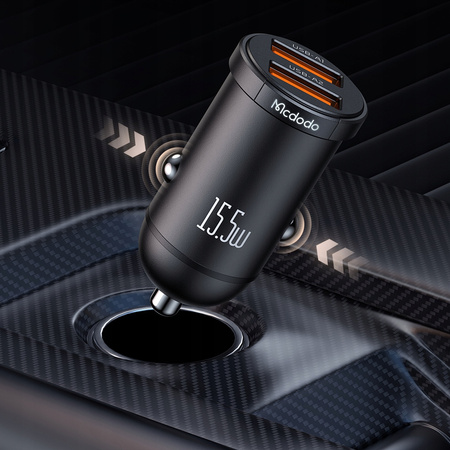 Încãrcãtor auto rapid ?i puternic MCDODO pentru telefon mic, 2x USB 15.5W LED