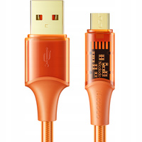 Kabel do telefonu, mocny, super szybki,  micro USB, QC 4.0, 3A, 1.8m, pomarańczowy