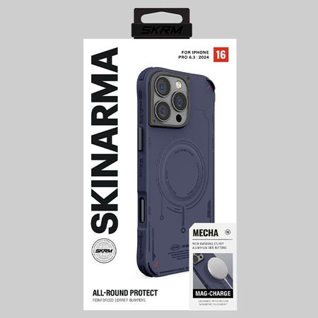Skinarma etui Mecha iPhone 16 Pro 6.3   Magnetic Charging granatowy/navy