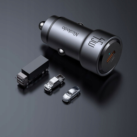MCDODO SZYBKA ŁADOWARKA SAMOCHODOWA DO TELEFONU LAPTOPA TABLETU USB-C 45W