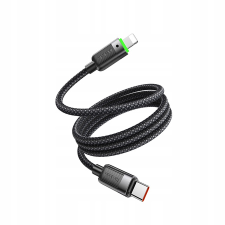 MCDODO ŁADOWARKA KABEL USB-C LIGHTNING SZYBKIEGO ŁADOWANIA DO IPHONE 1M LED