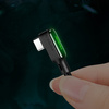 Kabel kątowy Mcdodo Glue, szybkie ładowanie 90° LED USB typ-C 1,2m czarny