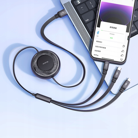 Cablu retractabil MCDODO MICRO LIGHTNING USB-C 3 în 1 66 W