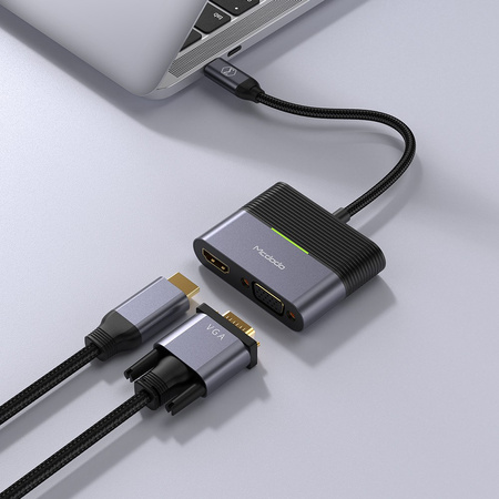 Adapter do telefonu Mcdodo Przejœciówka USB-C do VGA + HDMI 4K