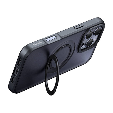 Carcasã Mcdodo PC-4932 MagSafe pentru iPhone 16 Pro cu suport (negru)