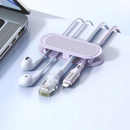 Kabelorganizer, Kabel, für Schreibtisch, Halterung, selbstklebend, rosa, Mcdodo