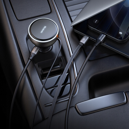 MCDODO LEISTUNGSSTARKES SCHNELLES KFZ-LADEGERÄT 3X USB USB-C PD 80W LED 1M KABEL