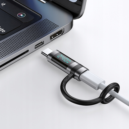 MCDODO ADAPTER PRZEJŚCIÓWKA USB-C USB TYP C SZYBKIE ŁADOWANIE 240W MIERNIK