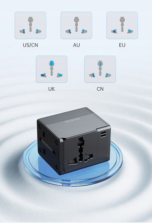 MCDODO ŁADOWARKA USB ADAPTER PRZEJŚCIÓWKA ANGIELSKA WTYCZKA USA UK EU US