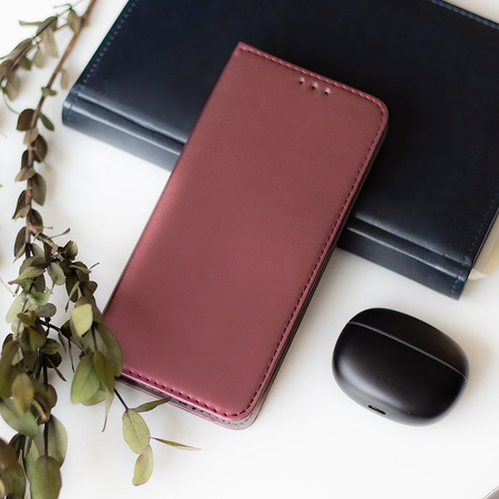Etui Smart Magnetic do Oppo A6 4G / A6 5G / A6X 4G / A6X 5G / A6S 4G / A6S 5G Global burgundowe