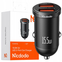 MCDODO POWERFUL FAST PHONE CHARGER SMALL 2X USB 15.5W LED