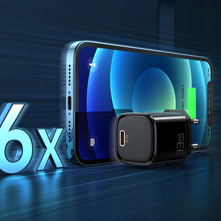 Mcdodo nano GaN-Handyladegerät, USB-C PD QC – 33 W, Schwarz