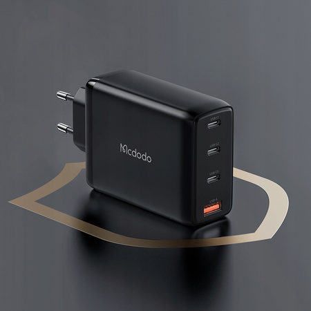 £adowarka do telefonu, GaN, Fast, USB-C/ USB, 4 Porty, 120W, kabel USB-C, Mcdodo