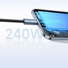 MCDODO KABEL USB-C USB-C SZYBKIE ŁADOWANIE USB TYP C 240W 1M LED CZARNY