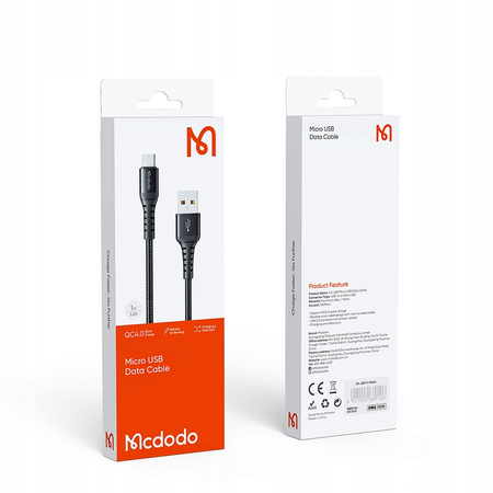 Mcdodo Micro-USB-Kabel, schnell, robust, QC 4.0, 1,2 m