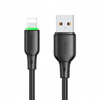 MCDODO USB-Lightning-Ladekabel mit Schnellladefunktion für iPhone, 1 m, LED, Schwarz