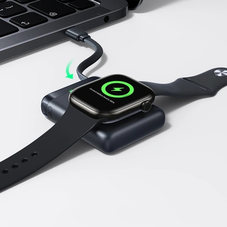 Powerbank Baseus EnerFill FW11 5W do Apple Watch z wbudowanym kablem - czarny