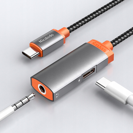 MCDODO ADAPTER USB-C MINI JACK 3,5MM PRZEJŚCIÓWKA KABEL AUX DO SAMSUNG DAC