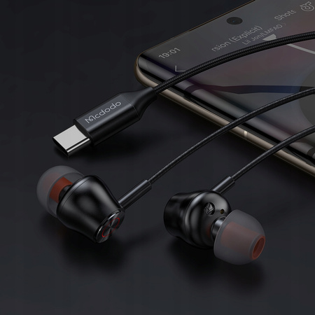 Mcdodo Headphones with Microphone USB-C DAC, Black