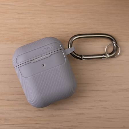 Etui Carbon do Airpods / Airpods 2 szare