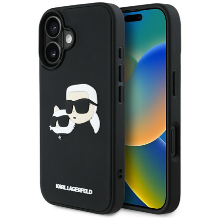 KARL LAGERFELD ETUI HC 3D RUBBER DOUBLE HEADS DO IPHONE 16 OCHRONNE