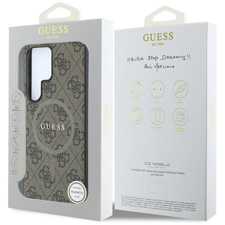 GUESS POKROWIEC TPU DO SAMSUNG GALAXY S25 ULTRA ETUI Z MAGNETYCZNYM LOGO