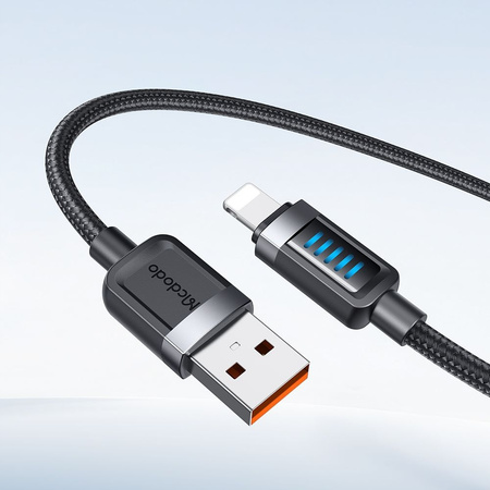 MCDODO KABEL USB-A LIGHTNING SZYBKIE ŁADOWANIE DO APPLE IPHONE 12W 1M LED