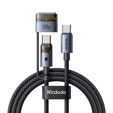 MCDODO KABEL USB-C 240W MAGSAFE 3 140W 2W1 SZYBKIE ŁADOWANIE DO MACBOOK 2M