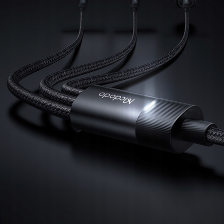 MCDODO 3-in-1 USB-Kabel mit Schnellladefunktion (USB-C, Lightning, Micro-USB, QC, 1 m, LED)