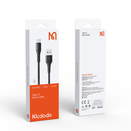 Mcdodo Kabel USB-C,  szybki, krótki, QC 4.0,  20 cm