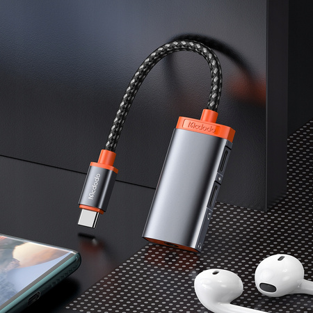MCDODO ADAPTER USB-C MINI JACK 3,5MM PRZEJŚCIÓWKA KABEL AUX DO SAMSUNG DAC